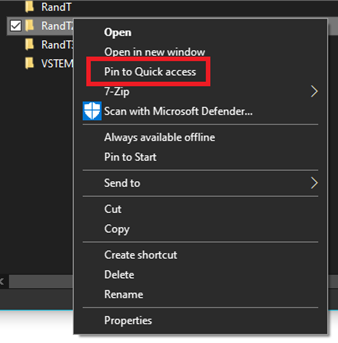 Quick access graphic
